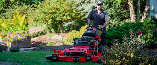 Gravely Pro-Walk zero-turn commercial-grade lawn mowers